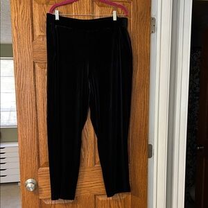 LOFT Luxe Black Velvet Trousers